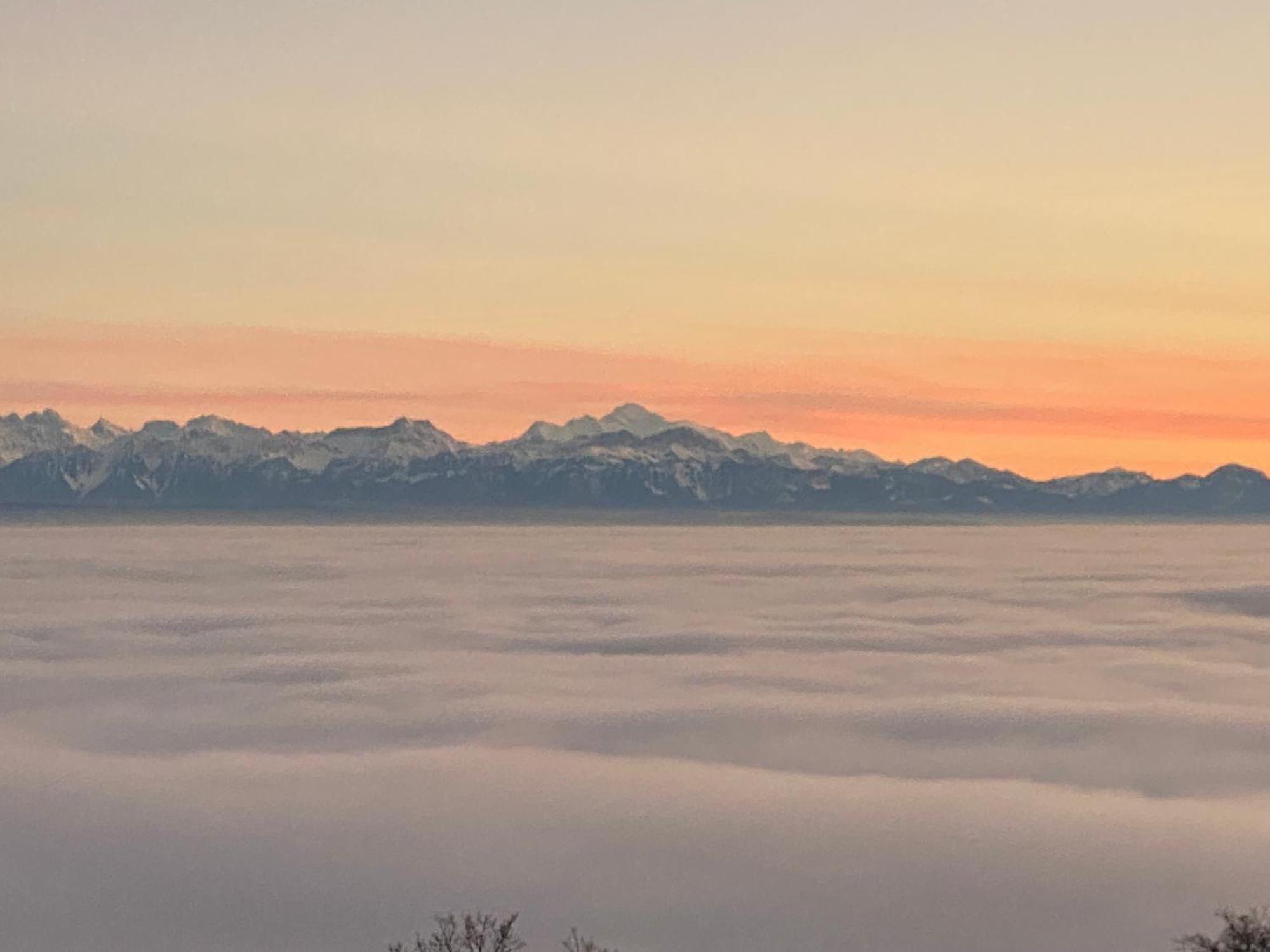 Tevenon Vue Panoramique Alpes-Lac Grandevent Ngoại thất bức ảnh